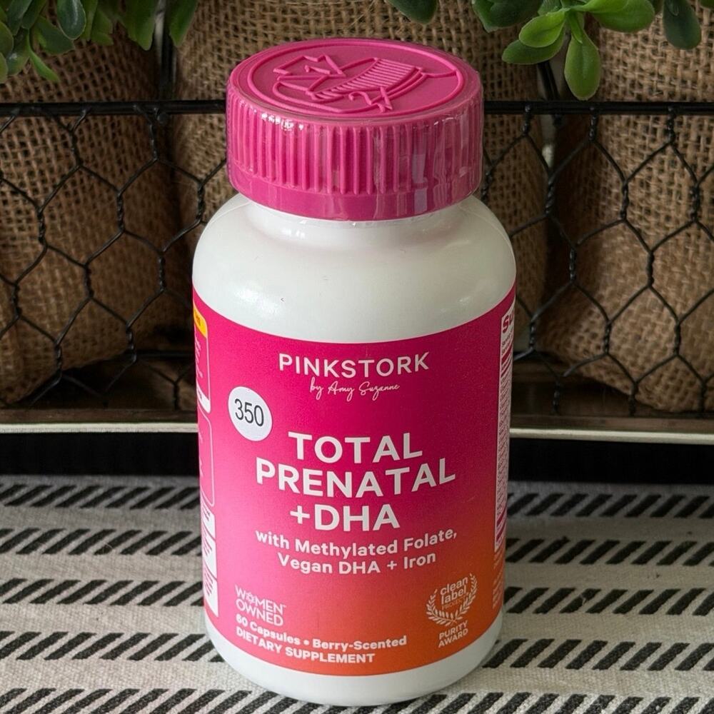 Pink Stork Total Prenatal + DHA 60 Capsules Factory Sealed EXP 2029